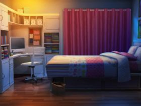anime bedroom background