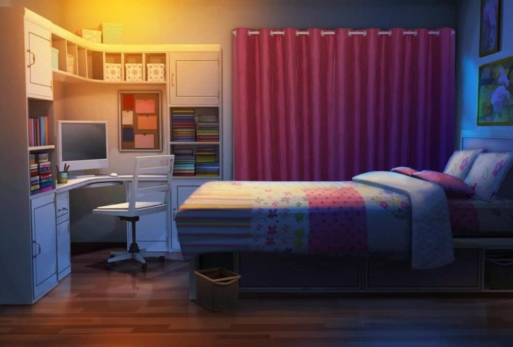 anime bedroom background