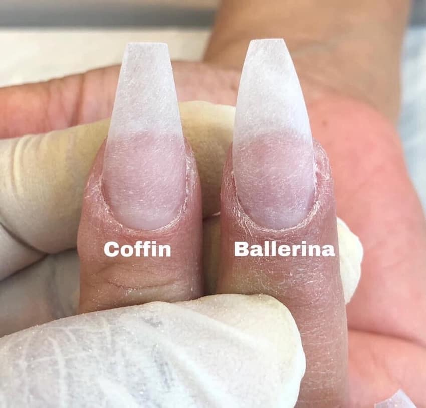 Ballerina and Coffin Nails