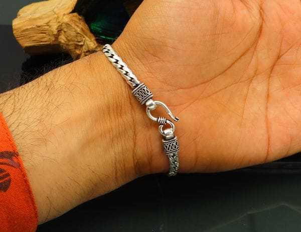  Silver customizable Cuban Link Bracelet