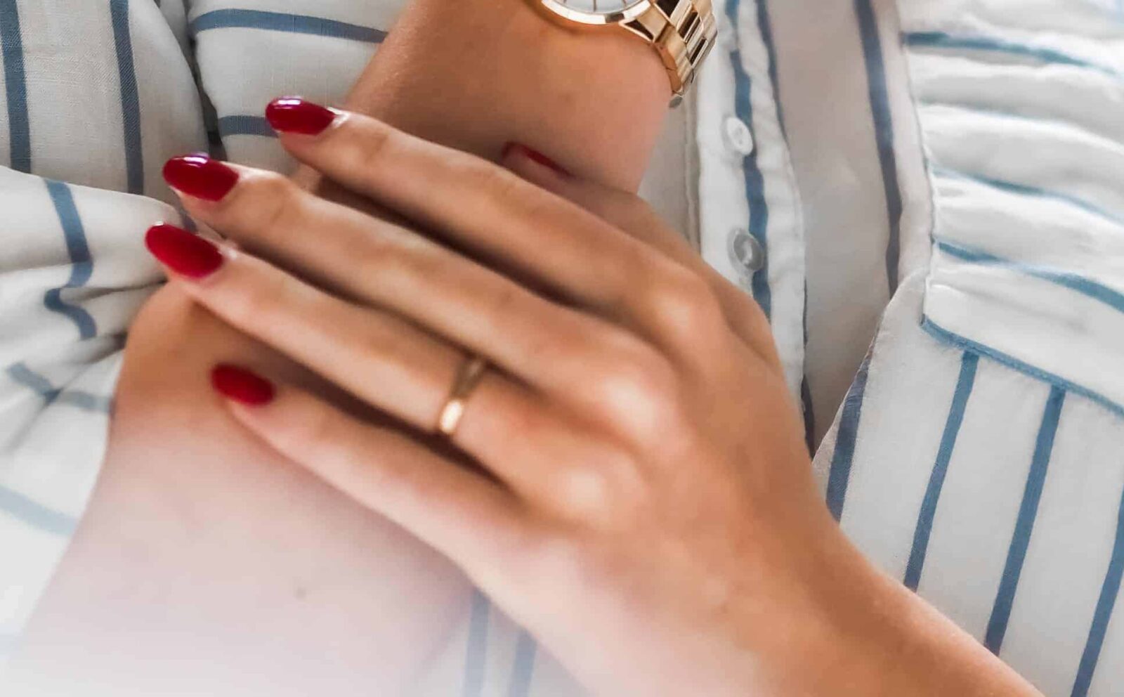 Red Acrylic Nail Design